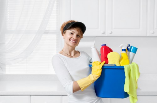 Customer raising an oven cleaning complaint in a professional service setting