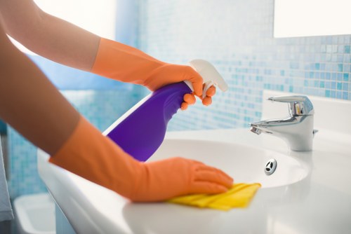 Bathroom deep cleaning in a Battersea home