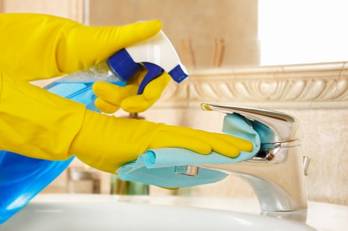 Cleaning team working in a Battersea flat or business premises