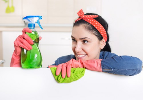 Preparation for carpet cleaning in a Battersea apartment