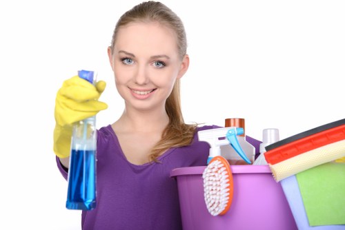 Deep cleaning of tiled and stone floors in Battersea properties